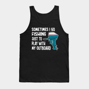 Funny Outboard Motor Fishing Tank Top